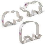 Elephant Cookie Cutter Set – 3 piece – Ann Clark – Tin Plated Steel