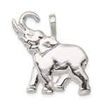 925 Sterling Silver Elephant Pendant Charm Necklace Animal Fine Jewelry Gifts For Women For Her