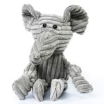 PetLike Squeaky Durable Play Toys, Funny Plush Dog Chew Toys (Grey Elephant)