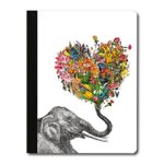 Tree-Free Greetings Love Elephant Soft Cover 140 Page Tree-Free Composition Book, 9.75 x 7.25 Inches (CJ47369)
