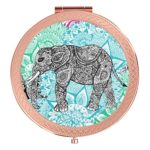 Compact Makeup Mirror, Elephant Small Makeup Mirror 1x/2x Magnifying Mirror Mirror Portable Travel Makeup Mirror Lighted Magnified Mirror Hand Held Magnifying Mirror Folding