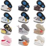 PanGa Baby Boys Girls Non-Slip Soft Rubber Sole Slippers Pu Leather Cartoon Sneakers Toddler Infant First Walkers Crib Shoes