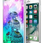 Elephants Case for iPhone 8/iPhone 7,Gifun [Anti-Slide] and [Drop Protection] Clear Soft TPU Premium Flexible Protective Case for Apple iPhone 8/iPhone 7 – Three Elegant Elephants