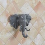 Hot Sale!DEESEE(TM)Lovely Elephant Head Self Adhesive Wall Door Hook Hanger Bag Keys Sticky Holder (Gray)