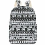Backpack for School Teen Girls Bookbag Middle School Student Schoolbag Causal Travel Daypack (Elephant Black)
