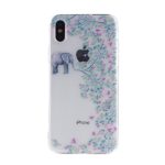 TNCY iPhone X Clear Case, Animal Series Soft TPU Bumper Ultra Thin Durable Silicone Back Cover Protective Skin for Apple iPhone X Elephant