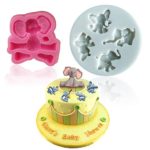 Mity rain Elephant Chocolate mold – 3D Elephant Silicone Cake Fondant Mold for Cupcake Topper Candy Cake Lace Baby Shower Decoration Party Supplies