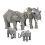 Terra by Battat – African Elephant Family – Miniature Elephant Animal Toys for Kids 3-Years-Old & Up (4 Pc)