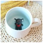 3D Cute Cartoon Miniature Animal Figurine Ceramics Coffee Cup – Baby Elephant Inside, Best Office Cup & Birthday Gift (Elephant)