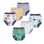 BIG ELEPHANT Unisex-Baby Toddler Potty 6 Pack Cotton Pee Training Pants Underwear (Style D, 18M)
