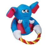 SmartPetLove Tender-Tuffs – Tug with Rope Plush Toy (Blue Elephant)
