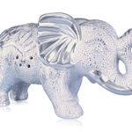 La Ceramica Home Décor Scented Elephant Ceramic Centerpiece Magnolia Silver