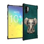 BYBART Case for Galaxy Note 10 Plus, [Scratch Resistance + Shock Absorption] Slim Flexible Protective Silicone Cover Galaxy Note 10+ Case – Cute Elephant Baby