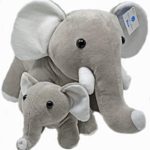 Exceptional Home Elephant Stuffed Animals Super Soft Plush Mother Baby Elephants Toy Set