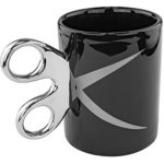 Fairly Odd Novelties FON-10242 Scissor Handle Ceramic Coffee Tea Mug For For Hairstylist Barber Fashion Beauty Scrapbooker White Elephant Gift Party, 11 ounces