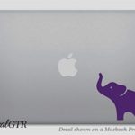 Violet Elephant Macbook Decal or Car Sticker – Purple Removable Vinyl Skin for Apple Macbook Pro Air Mac Laptop – G001V