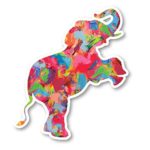 Elephant Standing Sticker Watercolor Paint Stickers – Laptop Stickers – 2.5″ Vinyl Decal – Laptop, Phone, Tablet Vinyl Decal Sticker S1235