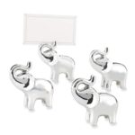 AHAPPY 10 Pcs Silver Cute Lucky Elephant Place Card?Photo Holder?Number Holders,Party Favors, Wedding Decorations