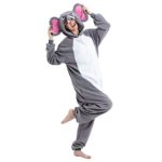 Spooktacular Creations Unisex Adult Pajama Plush Onesie One Piece Elephant Animal Costume
