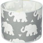 Pam Grace Creations LS-Elephant Indie Elephant Lamp Shade Lampshade, Gray
