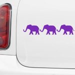 Yadda-Yadda Design Co. 3 Extra Babies for Elephant Family Walking D1 – Car Vinyl Decal Sticker – Copyright (3 Babies Purple)