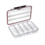 Elephant Cases Medium Clear Waterproof Stowaway Tackle Box EL008CT Utility Case with Adjustable Dividers and Built in Pressure Equalization Valve