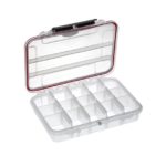 Elephant Cases Medium Clear Waterproof Stowaway Tackle Box EL008CT Utility Case with Adjustable Dividers and Built in Pressure Equalization Valve
