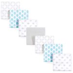 Luvable Friends Unisex Baby Flannel Receiving Blankets 7-Pack, Elephant, One Size