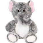 KELLYTOY – Wagg & Purr 2 Tone Elephant with Squeaker Toy – 7″ Long