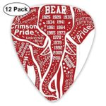 RNGW Alabama Red Elephant 12-Pack Classic Colorful Guitar Picks -Plectrums for Electric Guitar,Acoustic Guitar,Mandolin,and Bass