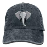 YISHOW Men’s Women’s Elephant 3D Cotton Adjustable Peaked Baseball Dyed Cap Adult Washed Cowboy Hat