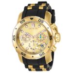 Invicta Men’s 17884 Pro Diver 18k Gold Ion-Plated Stainless Steel Chronograph Watch