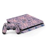 Skinit Decal Gaming Skin for PS4 Slim Bundle – Officially Licensed Originally Designed Tribal Elephant Pink Design