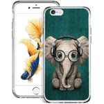 Slim Clear Elephant Music Case For iPhone 6s Plus 6 Plus Customized Design Soft TPU and Rubber Flexible Durable Shockproof iPhone 6s Plus 6 Plus Protective Case-Anti-Slippery
