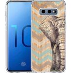Galaxy S10 Case, LAACO Scratch Resistant TPU Gel Rubber Soft Skin Silicone Protective Case Cover for Samsung Galaxy S10 6.1 Inch (2019) Retro Aztec Mayan Tribe Elephant