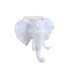BCDshop_Hooks Clearance Elephant Head Self Adhesive Wall Door Hook Sticky Holder Heavy Duty Hangers for Kitchen, Bathroom, Bags, Towel, Coat, Keys, Robe, Home, Offices (White)