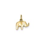 14k Gold Elephant Charm Pendant – (0.59 in x 0.51 in)