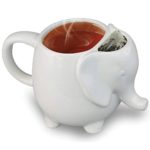 Elephant Tea Mug White Color – 10 OZ Heat-resistant Ceramic Cup With Bag Holder