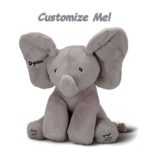 GUND Flappy Custom Elephant Plush- Personalized Toy, Adorable Singing Animated Toy, Soft and Huggable Stuffed Animal with Flappy Ears, Safe for Children, Interactive with Sound, Appropriate for All