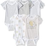 GERBER Baby 5-Pack Variety Onesies Bodysuits, Elephant, 6-9 Months