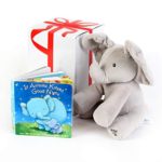 GUND BABY ANIMATED FLAPPY THE ELEPHANT PLUSH TOY with “IF ANIMALS KISSED GOODNIGHT” Book, For Birthdays , Holidays And Baby Showers. Great For Babies And Toddler Toys. Gift set bundle by Rimon