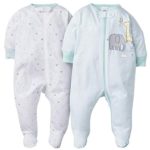 GERBER Baby Boys’ 2-Pack Sleep ‘N Play, Elephant Dream, 0-3 Months