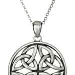 Sterling Silver Celtic Knot Pendant Necklace, 18″