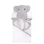 Hudson Baby Unisex Baby Animal Face Hooded Towel, Modern Elephant 1-Pack, One Size