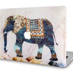 New MacBook Air 13 Inch Case 2018 Release A1932, Onkuey Plastic Pattern Rubberized Hard Shell Cover for Newest MacBook Air 13 Inch with Retina Display fits Touch ID, Colorful Elephant