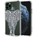 MOSNOVO iPhone 11 Pro Case, Henna Tribal Elephant Pattern Clear Design Transparent Plastic Hard Back Case with TPU Bumper Protective Case Cover for Apple iPhone 11 Pro (2019)