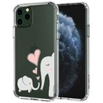 MOSNOVO iPhone 11 Pro Max Case, Cute Elephant Pattern Clear Design Transparent Plastic Hard Back Case with TPU Bumper Protective Case Cover for Apple iPhone 11 Pro Max (2019)
