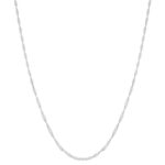 Kooljewelry Sterling Silver 1.3 mm Singapore Chain Necklace (14, 16, 18, 20, 22, 24, 30 or 36 inch)