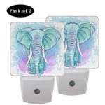Plug in Night Light, Auto Dusk to Dawn Sensor, Colorful Elephant LED Night Lights for Kids Girls,for Bedroom, Kitchen, 2 Pack