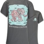 Southern Couture SC Classic Paisley The Elephant Womens Classic Fit T-Shirt – Charcoal